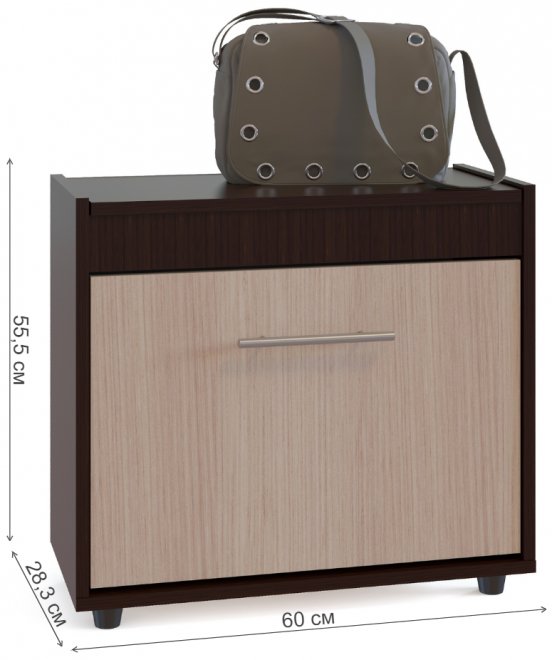 Обувница ТП-6 венге / беленый дуб