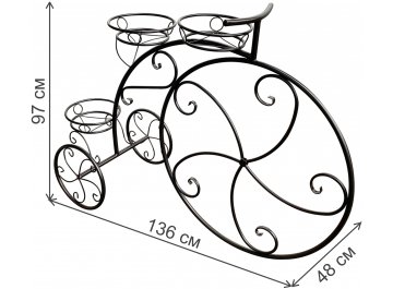 Подставка для цветов Велосипед большой