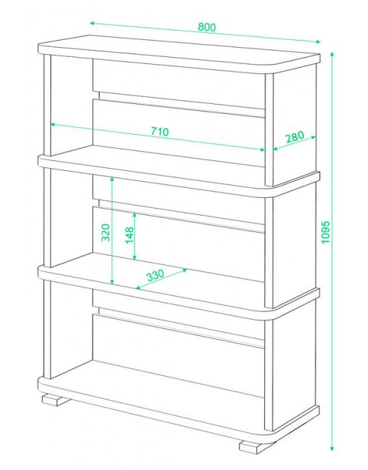 Cтеллаж СБ-25/3 К карамель