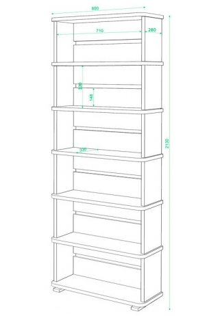 Cтеллаж СБ-25/6 К карамель