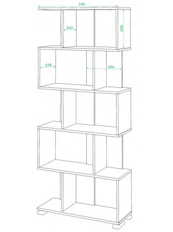 Cтеллаж СЛ-5 БЕ белый