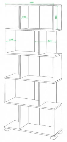 Cтеллаж СЛ-5 БЕН белый / нельсон