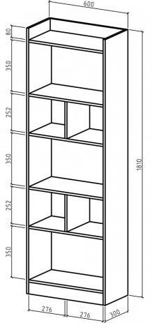 Стеллаж Атлант-6 дуб сонома