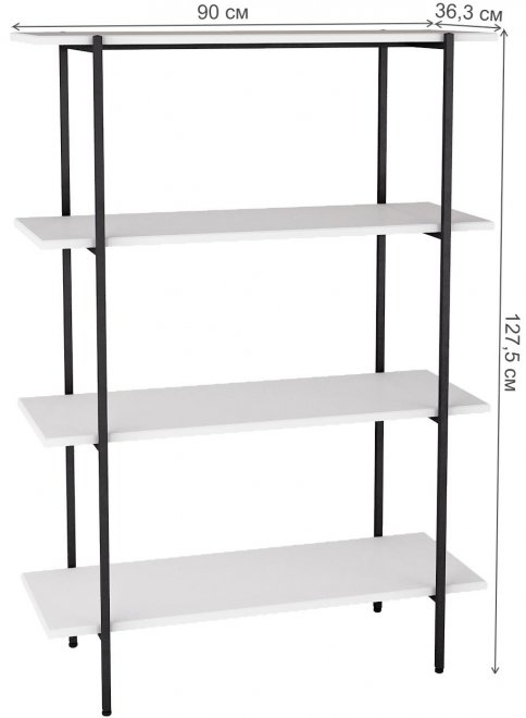 Стеллаж Калифорния Атлантик 1275 белый