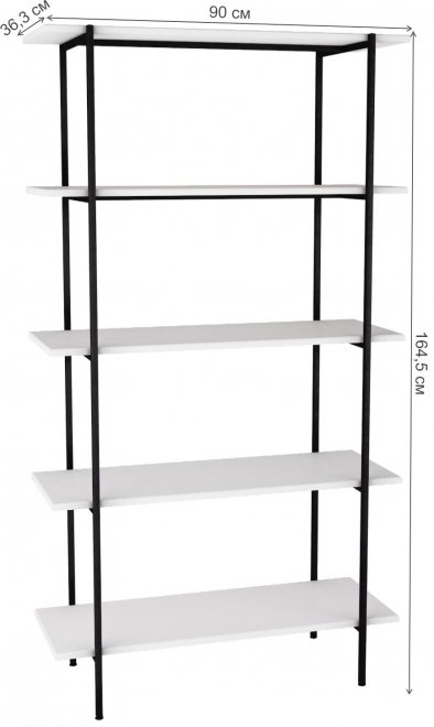 Стеллаж Калифорния Атлантик 1645 белый