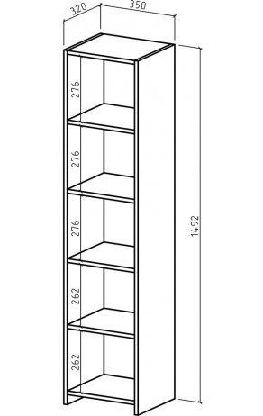 Стеллаж Лайт-1 дуб сонома