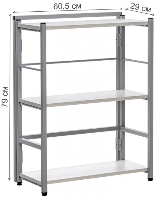 Стеллаж Leset Пако 800 серый / бетон пайн светлый