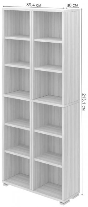 Стеллаж ПУ-30-1 БЕ белый