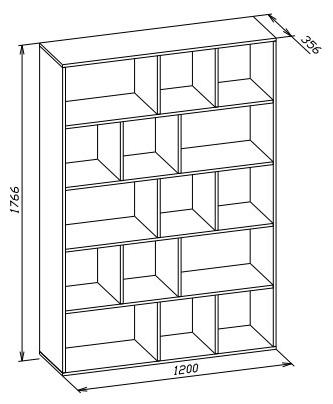 Стеллаж СТ-15 дуб делано