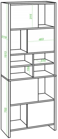 Стеллаж Лоревро-ЗВХ Н нельсон