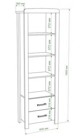 Стеллаж ВТД ШБЕ шамони / белый