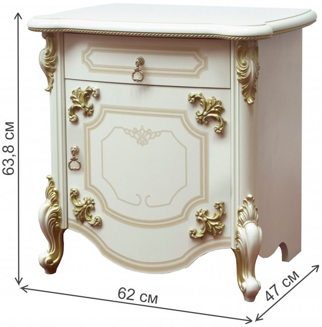 Прикроватная тумба Афродита 25.201 правая беж