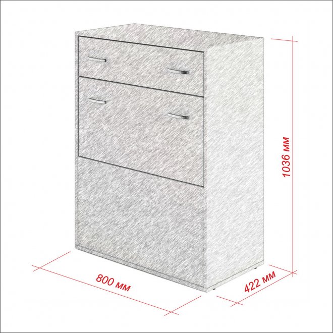 Тумба Банга-5 ясень темный / ясень светлый