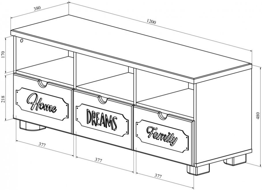 Тумба ДримСтар ДС-16 белое дерево