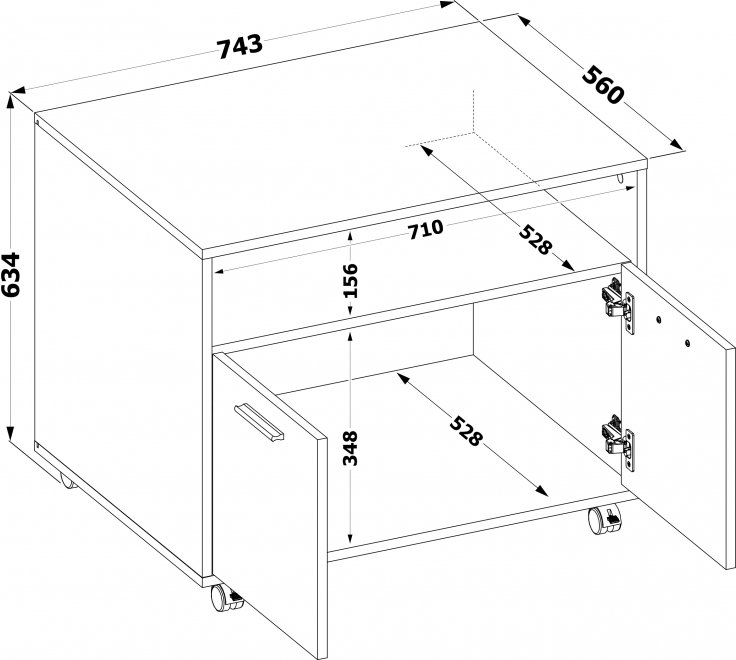 Тумба КТ-351 лдсп дуб сонома