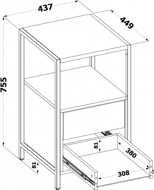 Тумба КТ-400 лдсп белый