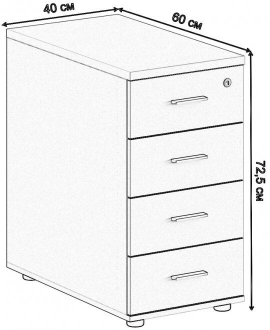 Тумба SG.521 дуб темный