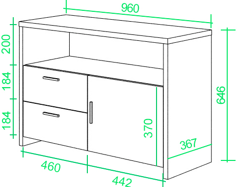 Тумба ТБЛ БЕН белая / нельсон