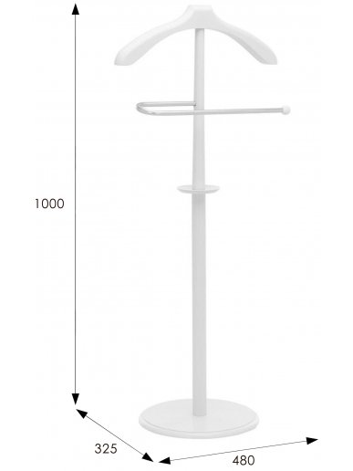 Костюмная вешалка В 25Н белая
