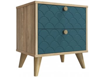 Комплект для кабинета Велламо ВО-109 блэквуд ячменный / морская волна комплектация 2