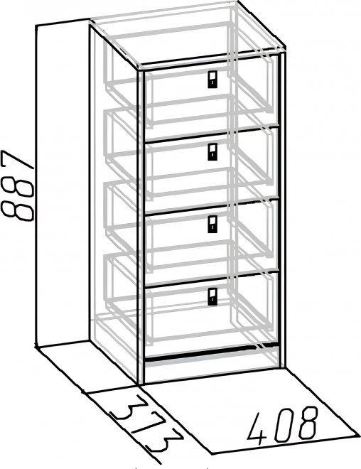 Тумба Комфорт №15 дуб золотистый / графит
