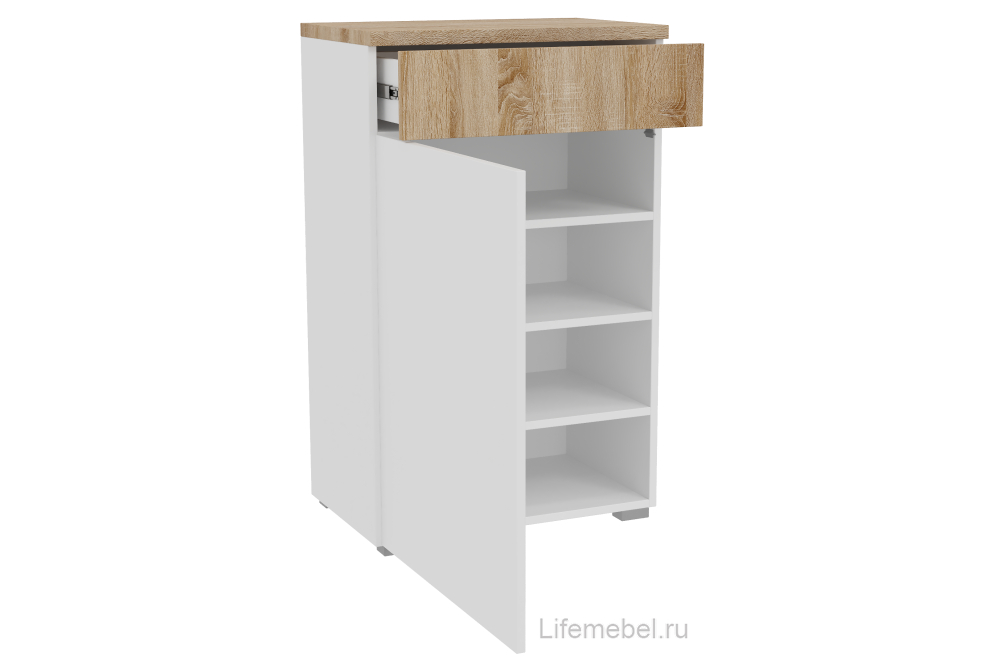 Тумба Куба 1730.М1 белый / дуб сонома