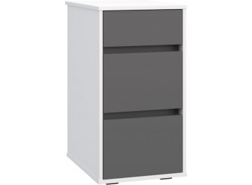 Тумба Оскар ОС-10 белый структурный / графит