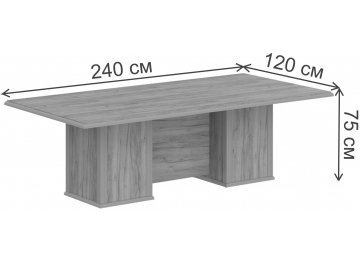 Стол для переговоров SkyLand RAUT RCT 2412 2400х1200х750