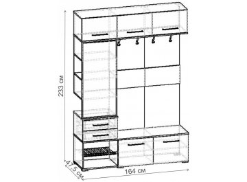 Готовая прихожая Дебют-03.02 ПР.062.02