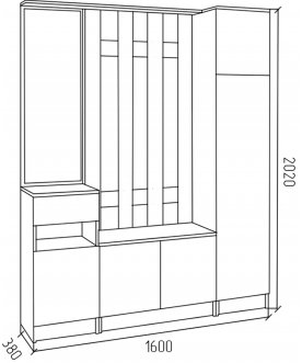 Готовая прихожая СПР3