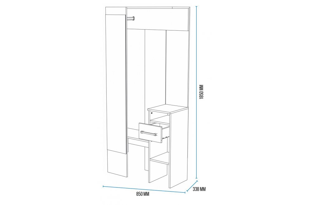 Готовая прихожая Рогес белая