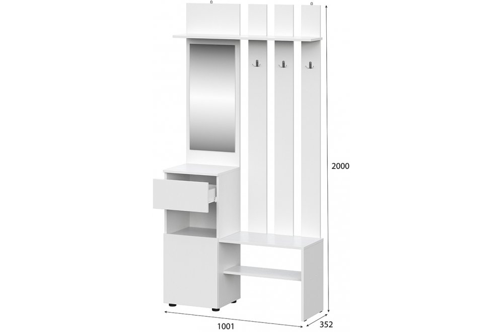 Готовая прихожая Токио белая