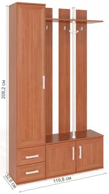 Готовая прихожая Вента-20-Ф левая вишня