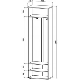 Обувница с вешалкой Марокко