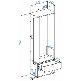 Готовая прихожая Роут 0,6 м