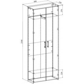 Модульная прихожая Агата комплектация 2
