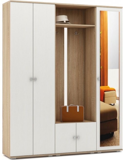 Модульная прихожая Тунис-3 дуб сонома / белый