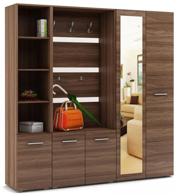 Модульная прихожая Марс-2 ясень шимо темный