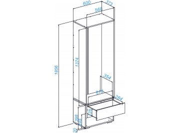Модульная прихожая Роут комплектация 8
