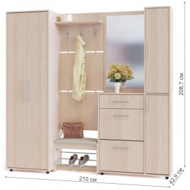 Модульная прихожая ВШ-5.1 + ТП-5 + ТП-4 + ПЗ-4 + ШО-1 (комплектация 7)