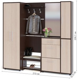 Модульная прихожая ВШ-5.1 + ТП-5 + ТП-4 + ПЗ-4 + ШО-1