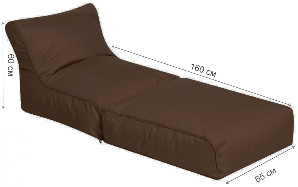 Пуф Раскладной коричневый