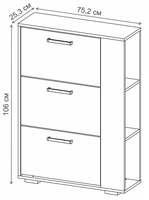Обувница Эдеа-1 белый / дуб вотан
