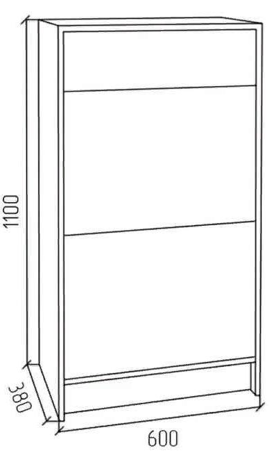 Обувница ПРО дуб сонома
