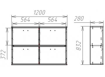 Тумба для обуви Мебелайн-18 венге / дуб молочный