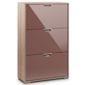 Обувница Мелита 2 дуб сонома / капучино