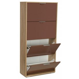 Обувница Мелита 3 дуб сонома / капучино