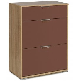 Обувница Мелита дуб сонома / капучино