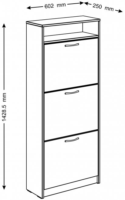 Обувница Орион 60х143 белый