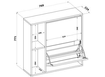 Тумба для обуви ТО-33 белый